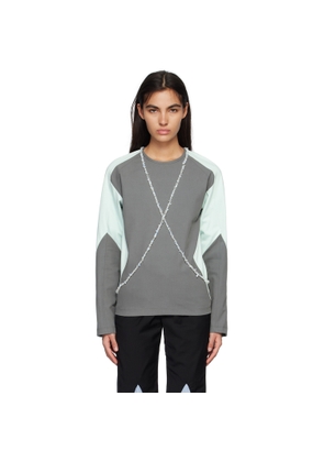 STRONGTHE Gray & Green Quartz Long Sleeve T-Shirt