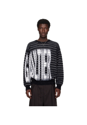 Jean Paul Gaultier Black & White Jacquard 'Gaultier' Sweater