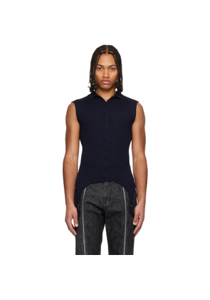 Jean Paul Gaultier Navy 'The Garter Waistcoat' Turtleneck