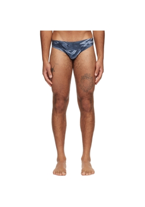 Jean Paul Gaultier Gray 'The Blurry Roses' Swim Briefs