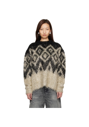 Acne Studios Black Metallic Knit Sweater