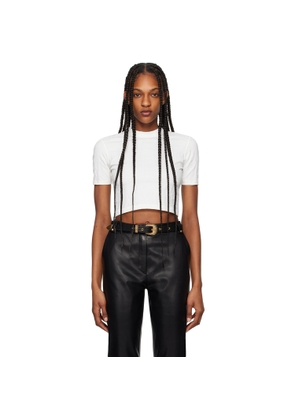 BALMAIN Off-White Jacquard T-Shirt