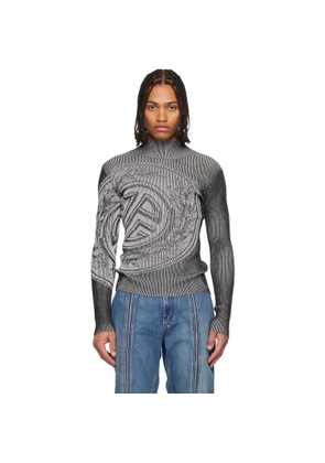 Jean Paul Gaultier Gray 'The Laurel Stamp' Sweater