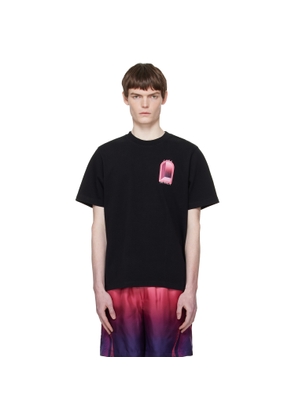 Casablanca Black Arches Short Sleeve T‐Shirt