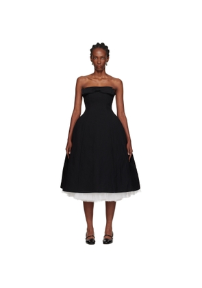 SHUSHU/TONG Black Bowknot Bandeau Midi Dress