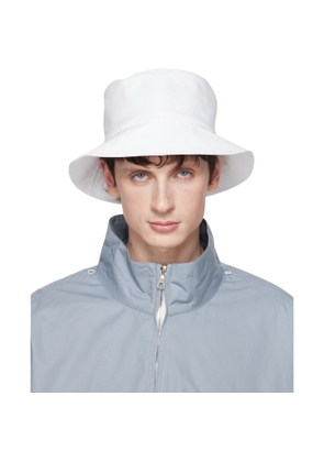 Rier White Cotton Bucket Hat