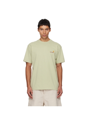 Carhartt Work In Progress Green American Script T-shirt