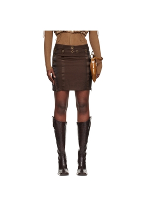 KNWLS Brown Aria Miniskirt