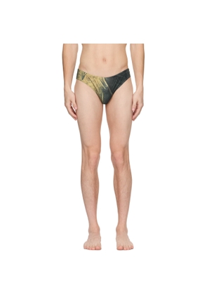 Jean Paul Gaultier SSENSE Exclusive Navy & Yellow Body Printed Water Swim Briefs