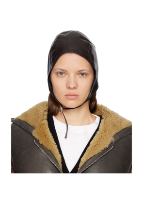 Acne Studios Brown Lambskin Hat