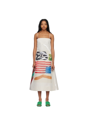 Meryll Rogge Taupe Beni Bischof Edition Graphic Midi Dress