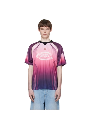 Casablanca Purple Gradient Short Sleeve Football Jersey