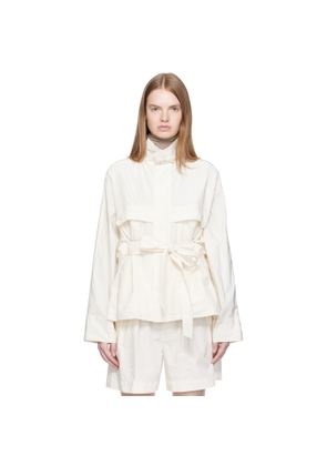 ISSEY MIYAKE Off-White Crumpled U Blouson Jacket
