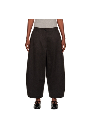 Cordera Brown Wool Curved Trousers