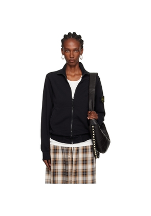 Stone Island Black 6100063 Organic Cotton Fleece Jacket