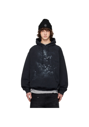 VETEMENTS Black Jesus On A Cross Hoodie