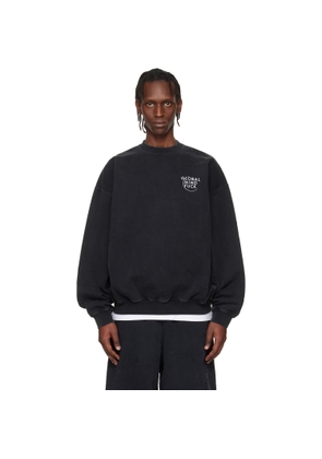 VETEMENTS Black 'Global MF' Sweatshirt