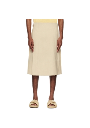 Jil Sander Beige Gonna Midi Skirt