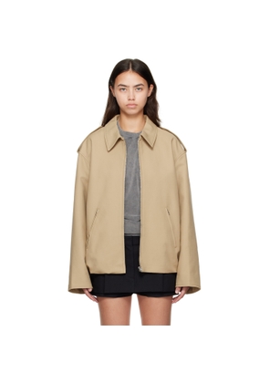 Acne Studios Beige Cotton Satin Jacket