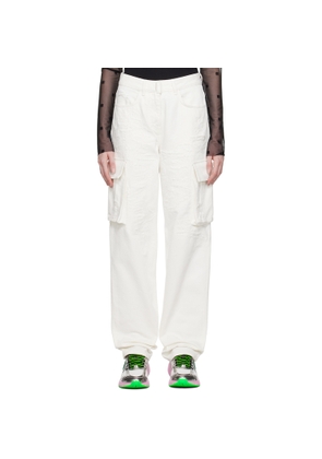 Givenchy White Oversized Cargo Pants