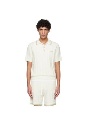 Casablanca Off-White Tennis Boucle Polo