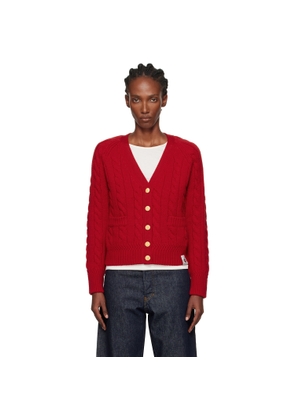 Bally Red Wool Cardigan