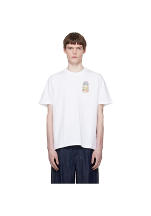 Casablanca White Tennis Landscape Short Sleeve T‐shirt