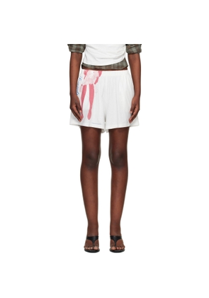 OUR LEGACY White Gored Shorts