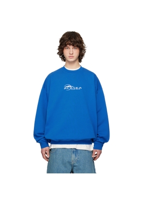 VETEMENTS Blue 'Alaska' Tourist Sweatshirt
