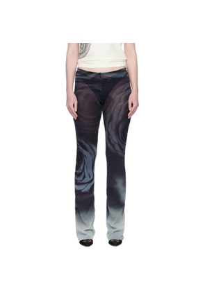 Jean Paul Gaultier Black 'The Blurry Roses' Lounge Pants