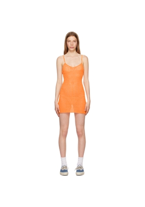 ERL Orange Scalloped Minidress