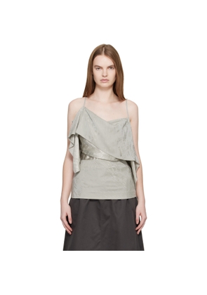 MM6 Maison Margiela Gray Folded Jacquard Camisole