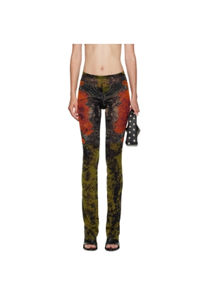 Jean Paul Gaultier Khaki & Orange 'The Médaillon' Lounge Pants