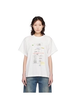 MM6 Maison Margiela Off-White Library Stamp T-shirt