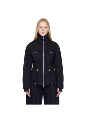 Jean Paul Gaultier Navy 'The Slit' Denim Jacket