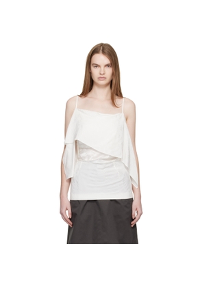 MM6 Maison Margiela Off White Folded Jacquard Camisole