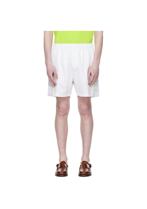 Casablanca White Laurel Tricot Track Shorts