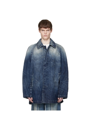 MM6 Maison Margiela Blue Faded Denim Coat