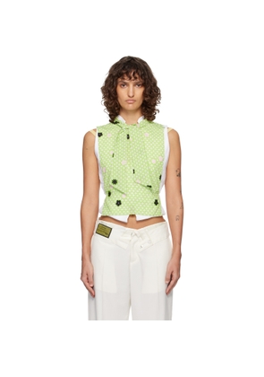 MM6 Maison Margiela Green Stole Top