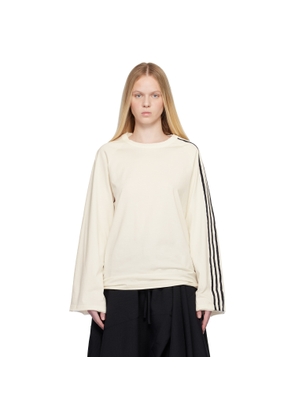 Y-3 Off-White Raw Edge 3 Stripes Long Sleeve T-shirt