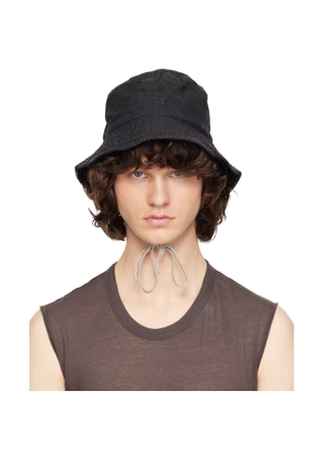 Rick Owens DRKSHDW Black Temple Gilligan Bucket Hat
