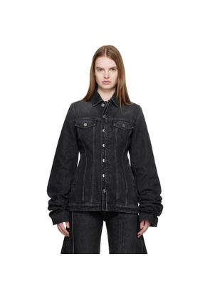 Jean Paul Gaultier Black Oversized Sleeves Denim Jacket