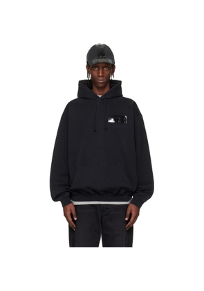 VETEMENTS Black Taped Logo Hoodie