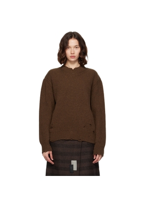 MM6 Maison Margiela Brown Wool Sweater