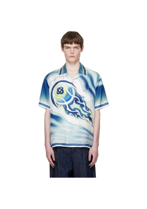 Casablanca Multicolor 'The Art Of The Serve' Short Sleeve Silk Shirt