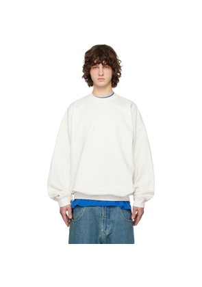 VETEMENTS Off-White 'Paris' Embroidered Sweatshirt