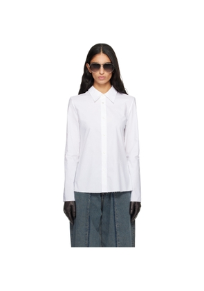 MM6 Maison Margiela White Cotton Poplin Shirt