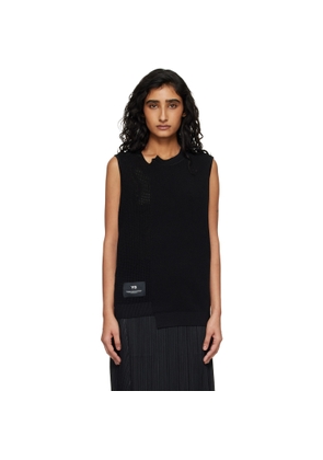 Y-3 Black Gfx Knitted Sweater Vest