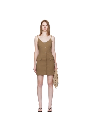 Nanushka Brown Peitho Tailored Minidress
