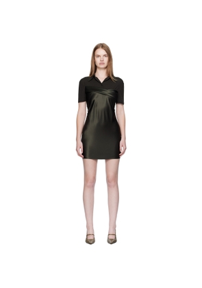 Nanushka Gray & Green Heceta Minidress